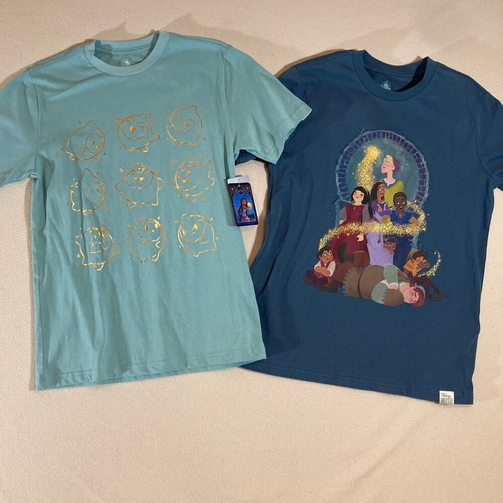 Lot of 2 NWT Disney WISH Graphic T-Shirts XS Short Sleeve Disney‎ Vacation Fan